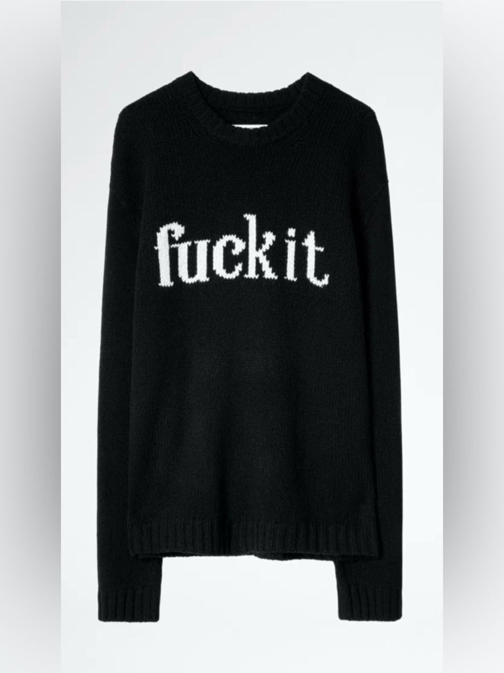 Men's Black Crewneck Sweater - Classic Knit